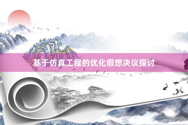 基于仿真工程的优化假想决议探讨